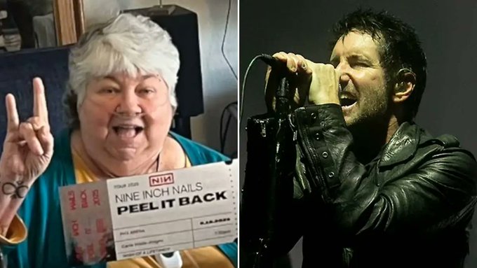 Una mujer de 70 años que lucha contra el cáncer cumple su sueño de ver a Nine Inch Nails en concierto