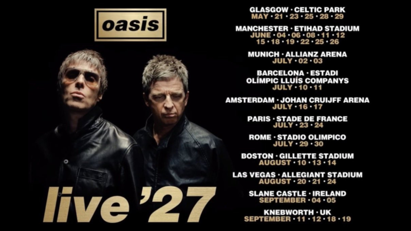 Oasis confirma su gira para el 2027:Estas son las primeras fechas del nuevo tour